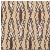 Stammes- Batik - TAN, dunkles Brown und Creme Stoff (Nahaufnahme)