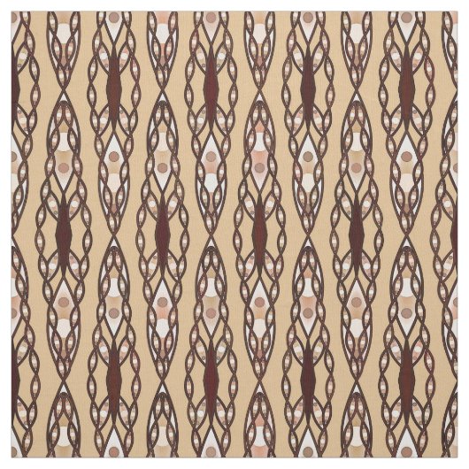 Stammes- Batik - TAN, dunkles Brown und Creme Stoff (Muster)