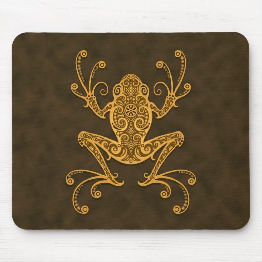 Stammes- Baum-Frosch (Braun) Mousepad (Vorne)