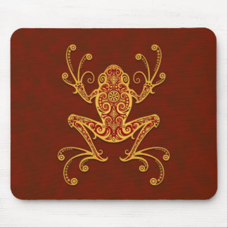 Stammes- Baum-Frosch (goldenes Rot) Mousepad