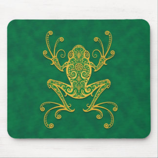 Stammes- Baum-Frosch (Grün) Mousepad