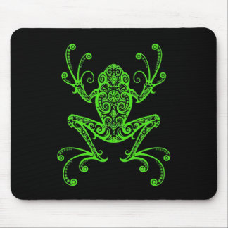 Stammes- Baum-Frosch (Grün u. Schwarzes) Mousepad