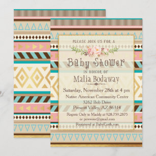 Stammes-Boho-Baby-Shower-Einladung Einladung