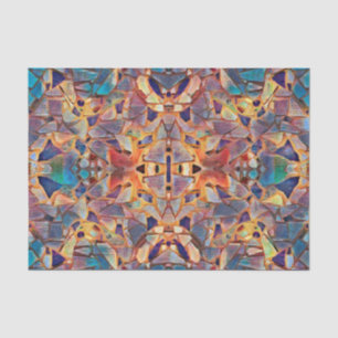 Stammes-Boho-Hippie Lila Gelb Blau Muster Seidenpapier
