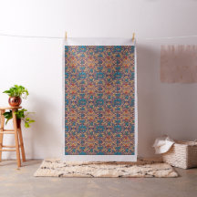 Stammes- Boho Hippie-lila gelbes blaues Muster