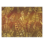 Stammes- Boho Muster-Gold und Brown Tischdecke (Vorderseite (Horizontal))