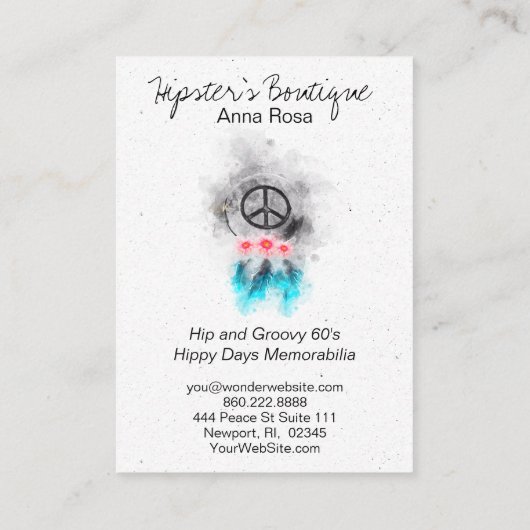 *~* Stammes- Boho Visitenkarte (Rückseite)