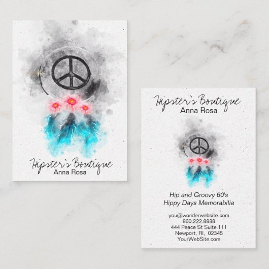 *~* Stammes- Boho Visitenkarte (Vorne/Hinten)