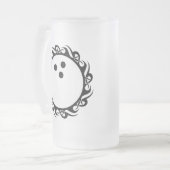 Stammes-Bowling Mattglas Bierglas (Vorderseite Links)