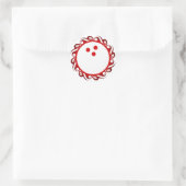 Stammes-Bowling Runder Aufkleber (Tasche)