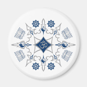 Stammes- buddhistische Symbole Magnet
