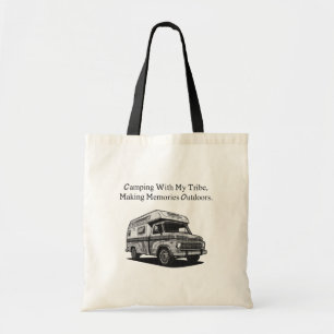Stammes-Camping-Erinnerungen Outdoor-Familienabent Tragetasche