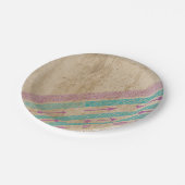 Stammes- Chic-Pfeil-Shabby Chic-Papierplatte lila Pappteller (Schrägansicht)