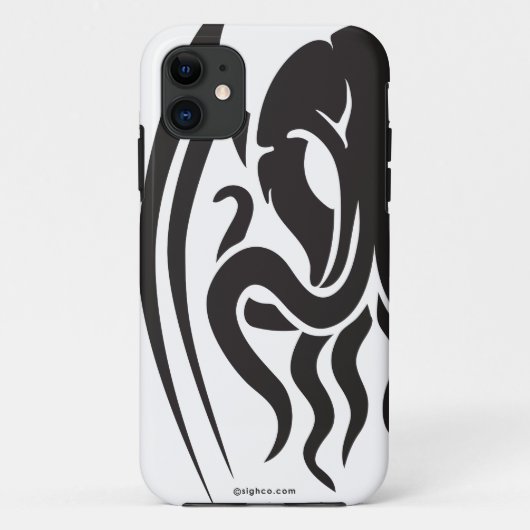 Stammes- Cthulhu iPhone 5/5S Fallschwarzes auf Case-Mate iPhone Hülle (Rückseite)