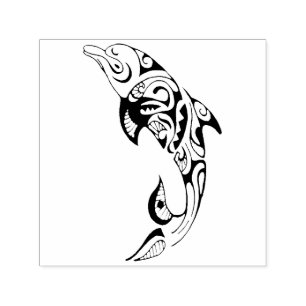 Stammes- Delphin Permastempel