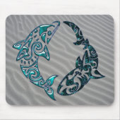 Stammes- Delphin-und Haifisch-Tätowierung Mousepad (Vorne)