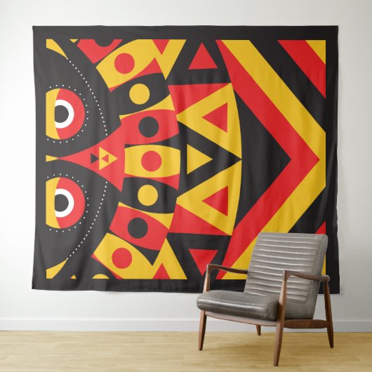 Stammes der Aborigine Wandteppich (Beispiel (Horizontal))