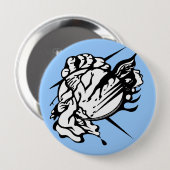 Stammes- Donner-Wolken-Tätowierung Button (Vorne & Hinten)