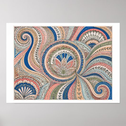 Stammes-Doodle-Kunst Poster (Vorne)