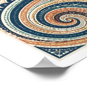 Stammes-Doodle-Kunst Poster (Ecke)