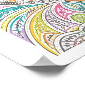 Stammes-Doodle-Kunst Poster (Ecke)