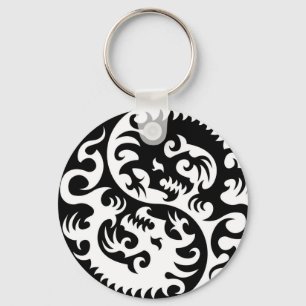 Stammes- Drache, der Yang ying ist Schlüsselanhänger