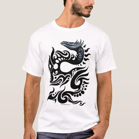 Stammes- Drache-Entwurf T-Shirt (Vorderseite)