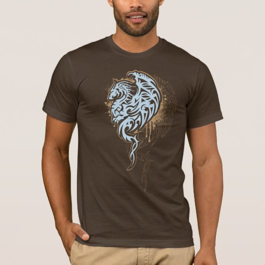Stammes- Drache-Flügel, Brown T-Shirt (Vorderseite)