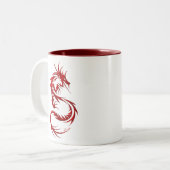 Stammes- Drache Zweifarbige Tasse (Vorderseite Links)