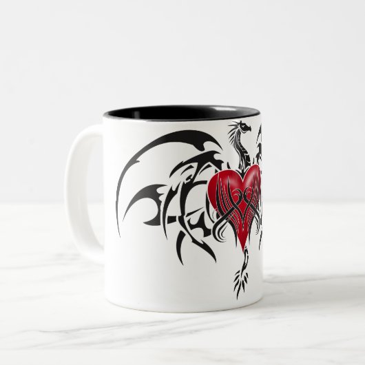 Stammes Drache Zweifarbige Tasse (Vorderseite Links)