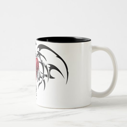 Stammes Drache Zweifarbige Tasse (Rechts)