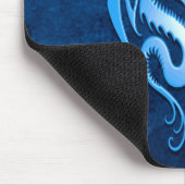 Stammes- Drachen, blau Mousepad (Ecke)