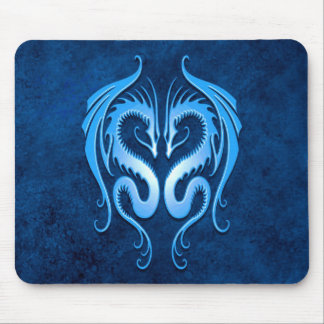 Stammes- Drachen, blau Mousepad