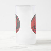 Stammes- Drachen Yin Yang (fertigen Sie es!) Mattglas Bierglas (Mittel)