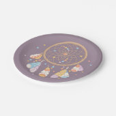 Stammes- Dreamcatcher Boho Baby lila Pappteller (Schrägansicht)
