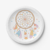 Stammes- Dreamcatcher Boho Baby Pappteller (Vorderseite)