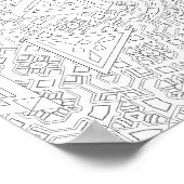Stammes-Dreieck-Muster-Malvorlage Geometrisch Poster (Ecke)