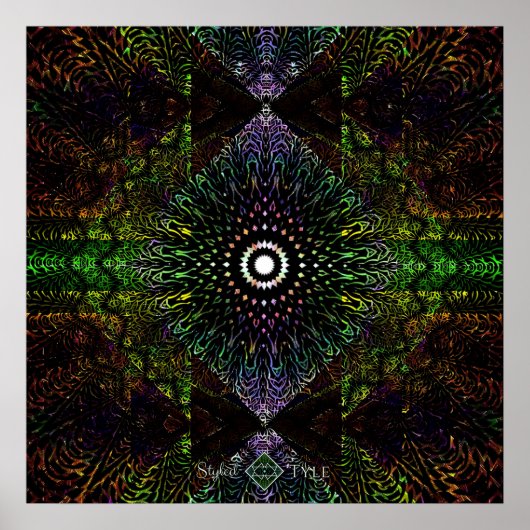 Stammes- Dreieck-Prisma Poster (Vorne)