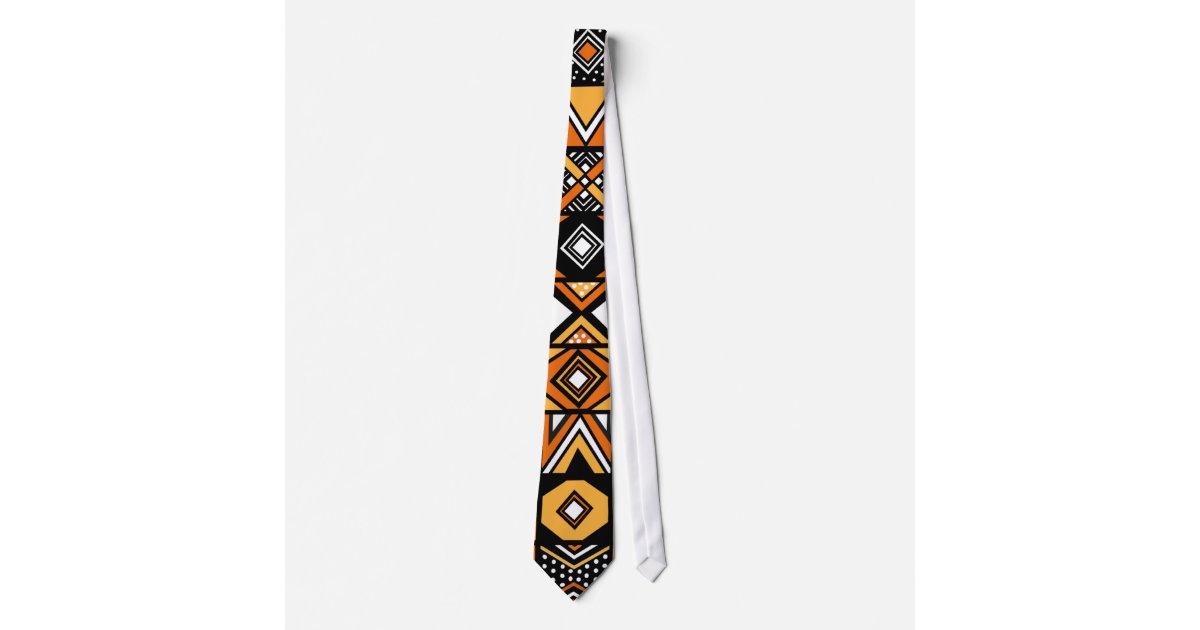 Stammes Druck Afrikanische Muster Krawatte Krawatte Zazzle De