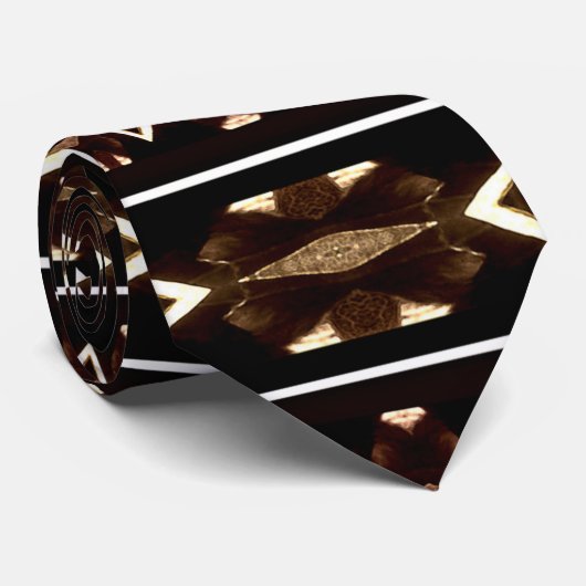 Stammes- dunkles aztekisches Muster Krawatte (Gerollt)