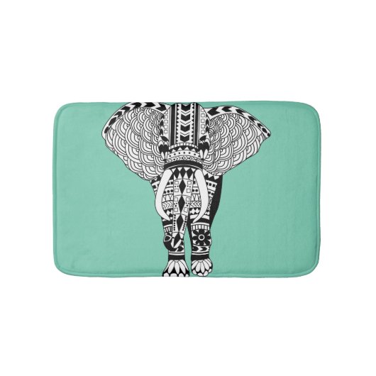 Stammes- Elefant-Bad-Matte Badematte (Vorderseite)