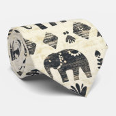 Stammes Elefant Boho Muster (1) Krawatte (Gerollt)