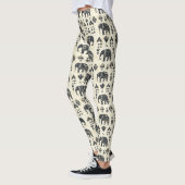 Stammes-Elefanten-Boho-Muster (1) Leggings (Links)