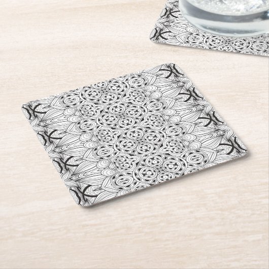 Stammes- Entwurf Rechteckiger Pappuntersetzer (angewinkelt)