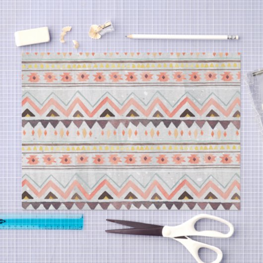 Stammes-, ethnisch, Boho, Western, gebürtiges Seidenpapier (Handwerk)