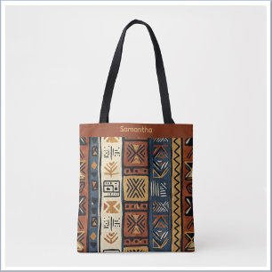 Stammes Ethnisch Braun Gold & Grün Tasche