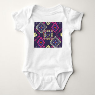Stammes-ethnisch, primitive geometrische Hintergru Baby Strampler