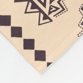 Stammes, ethnische, Vintage Geschäftsmuster Fleecedecke (Ecke)