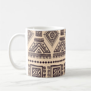 Stammes, ethnische, Vintage Geschäftsmuster Kaffeetasse