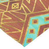 Stammes- ethnisches Boho Muster brannte Orange und Kurzer Tischläufer (Ecke)